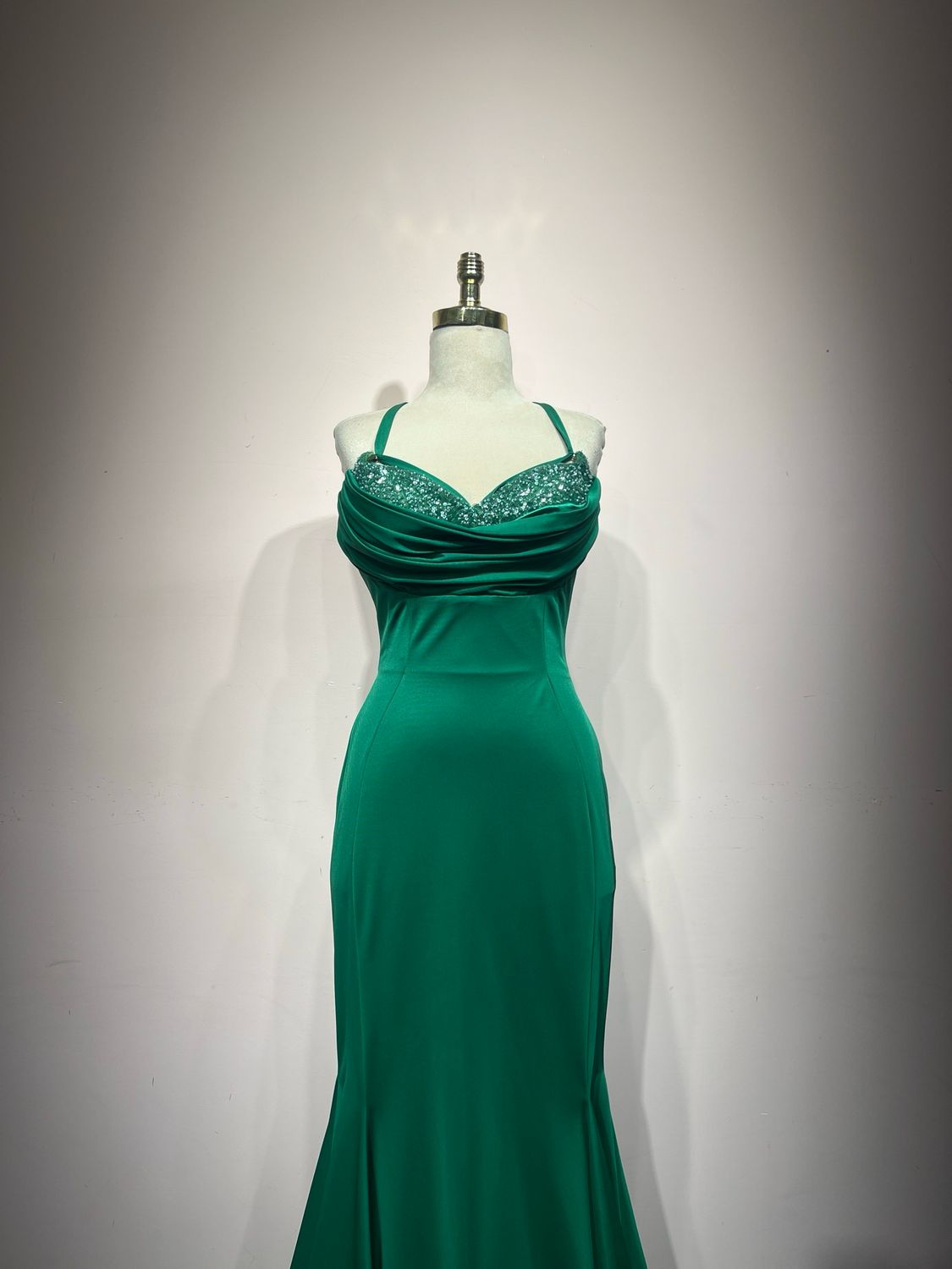 Vestido largo, Verde, talla 40