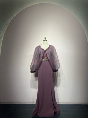 Vestido largo, Morado, talla 52