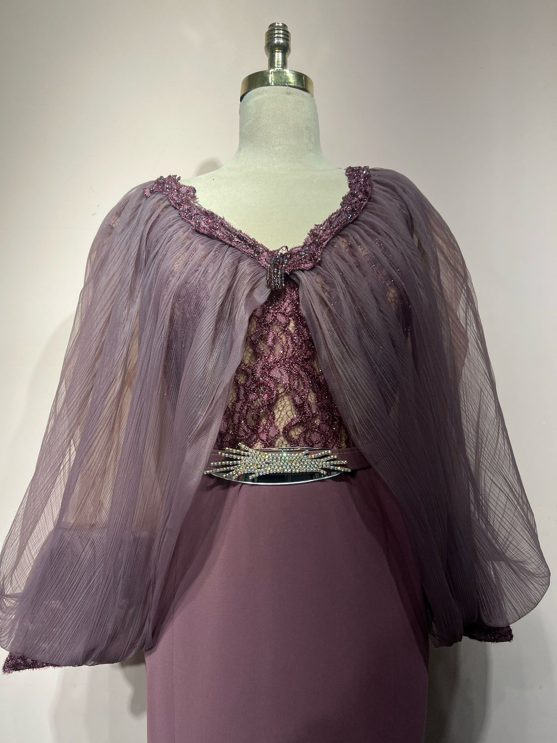Vestido largo, Morado, talla 52