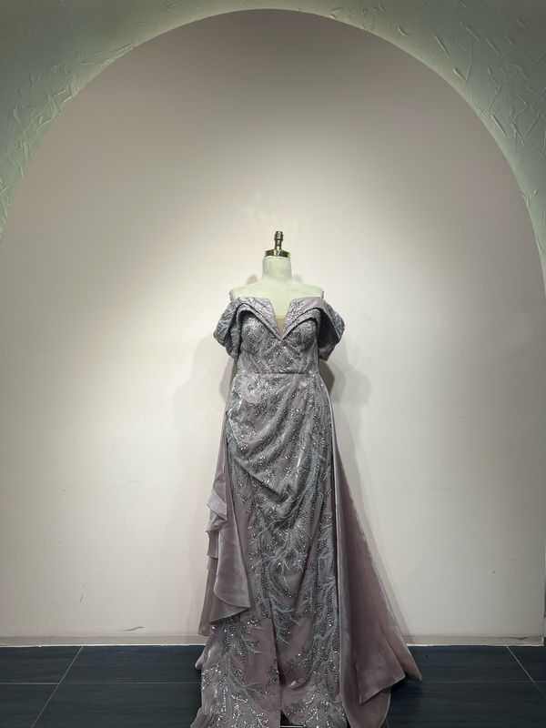 Vestido largo, Rosado, talla 46