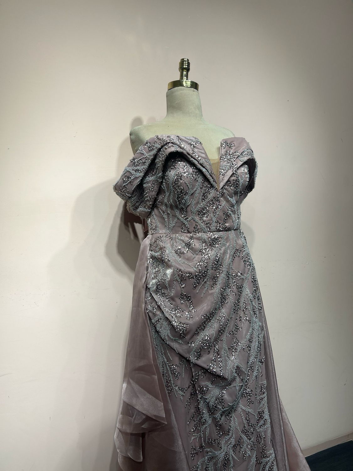 Vestido largo, Rosado, talla 46