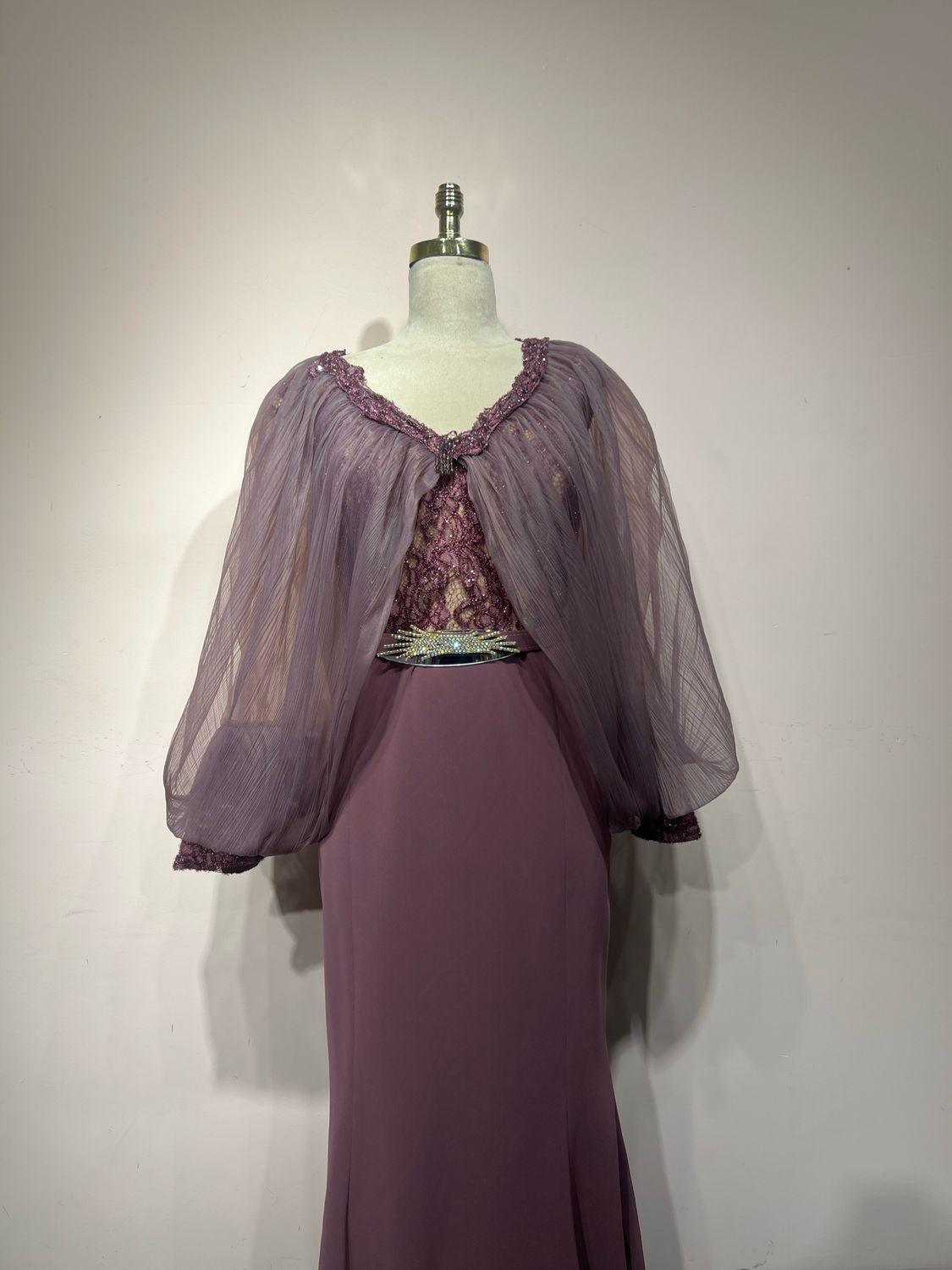 Vestido largo, Morado, talla 52