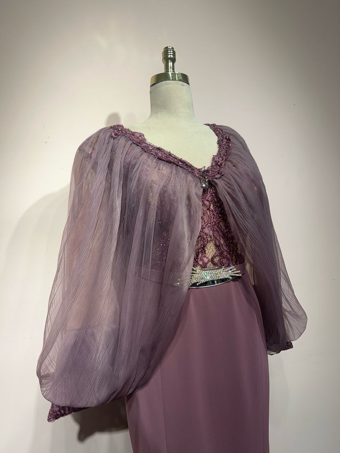 Vestido largo, Morado, talla 52