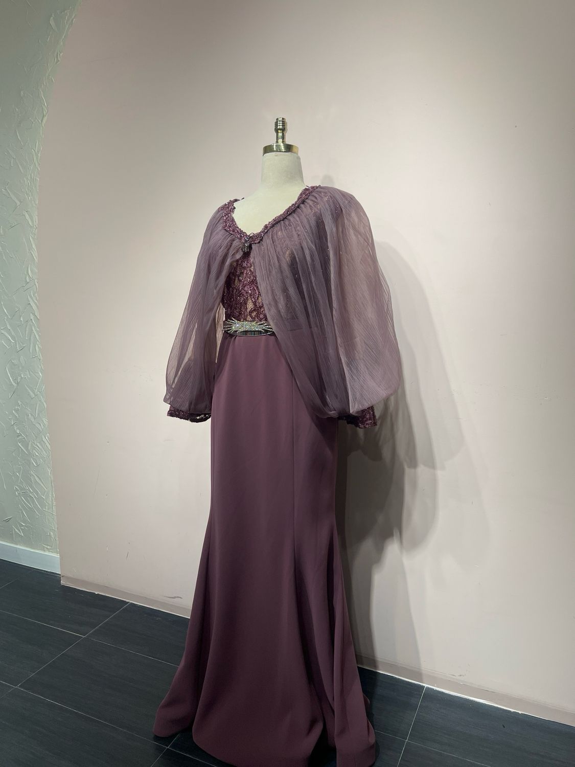Vestido largo, Morado, talla 52