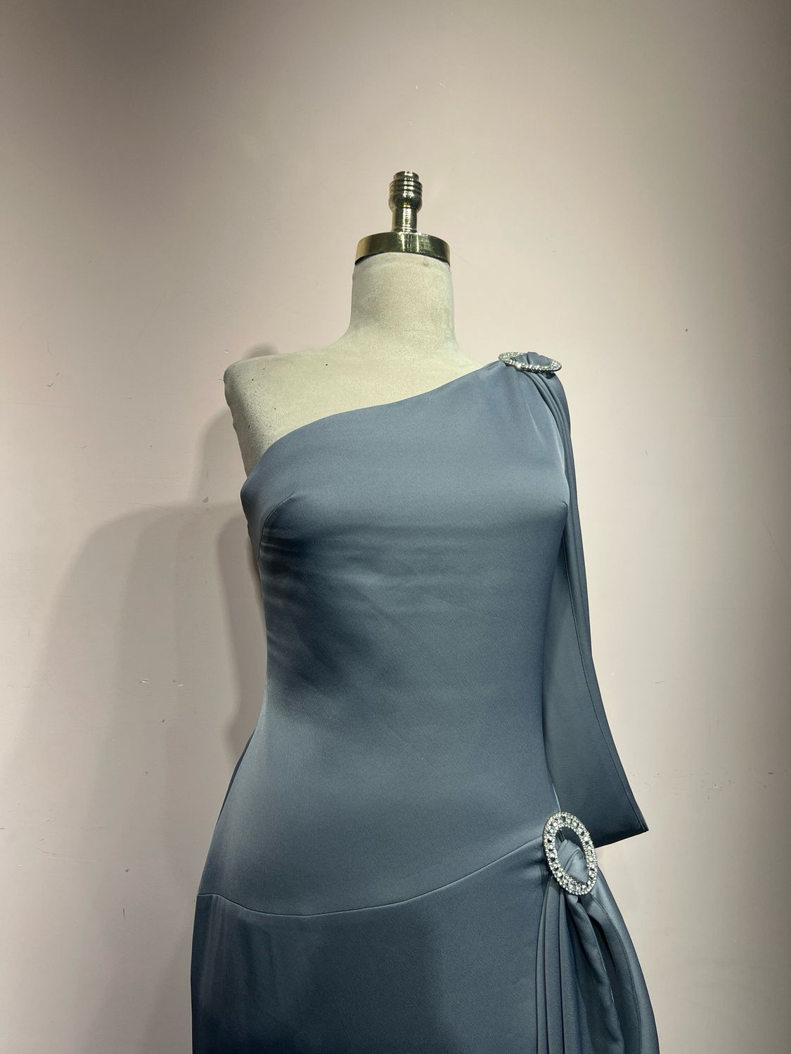 Vestido largo, Gris, talla 40