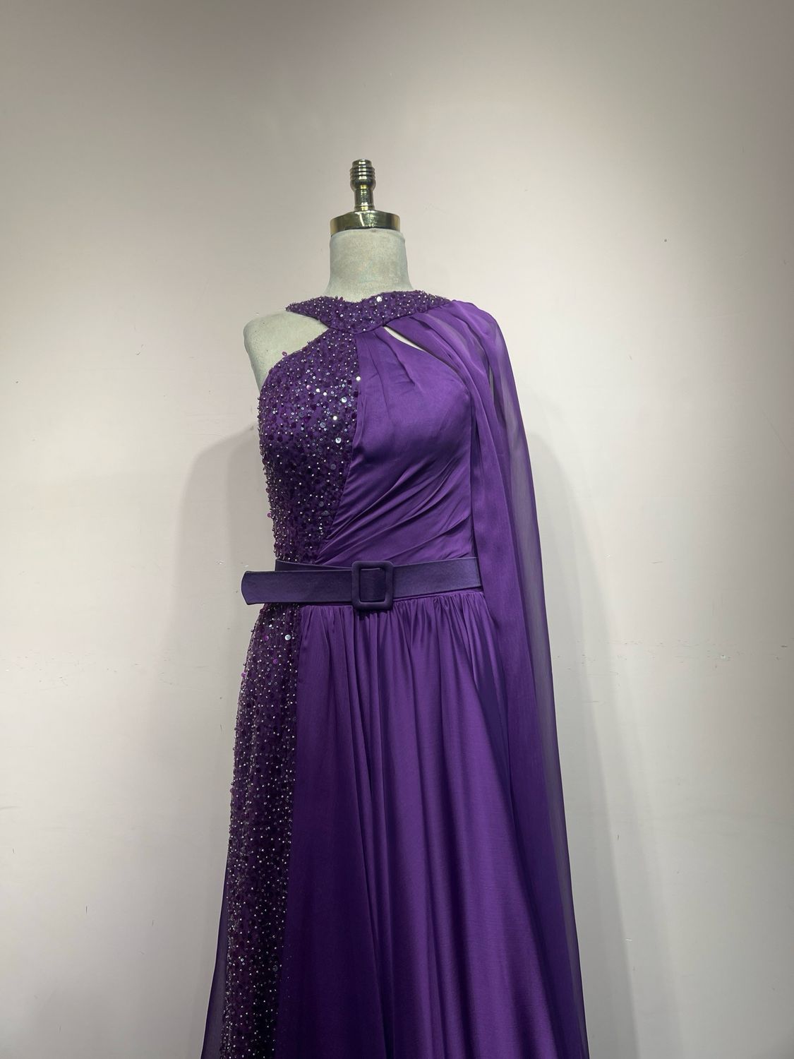 Vestido largo, Morado, talla 44