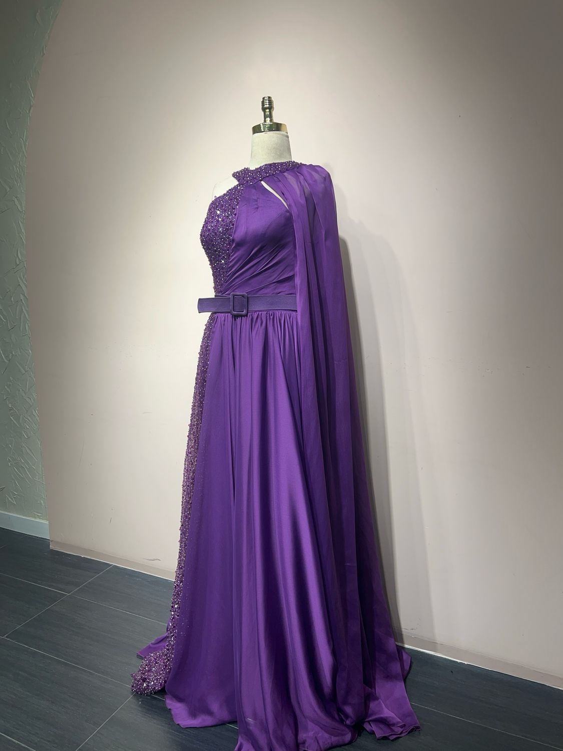 Vestido largo, Morado, talla 44
