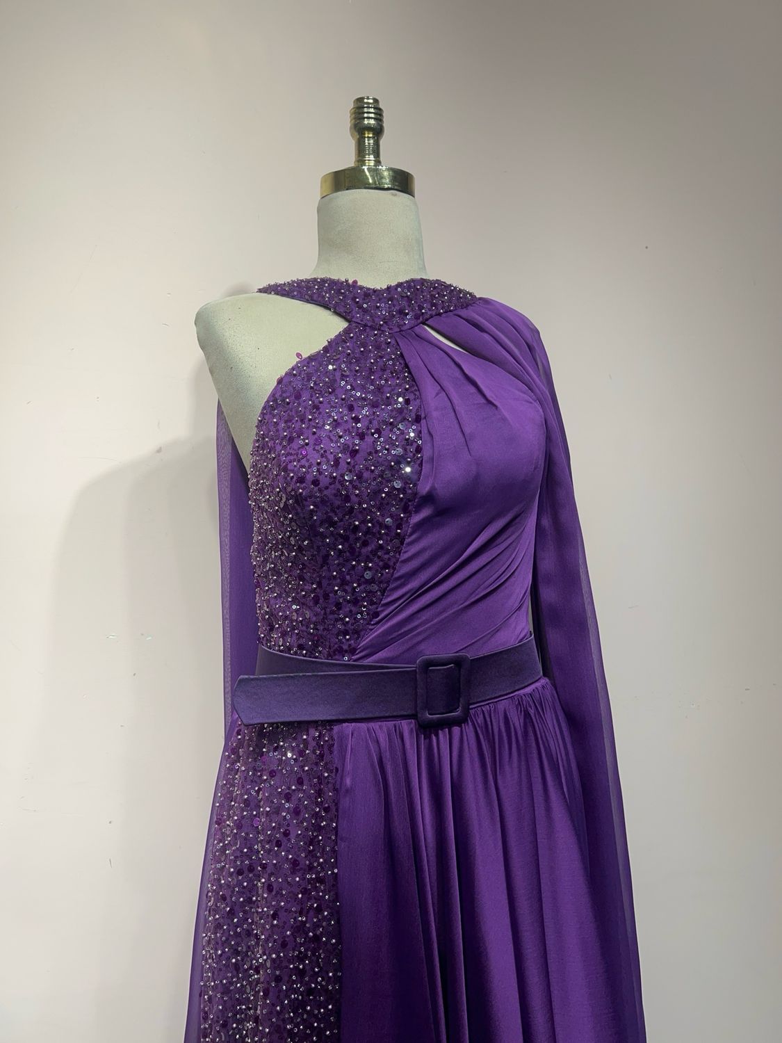 Vestido largo, Morado, talla 44