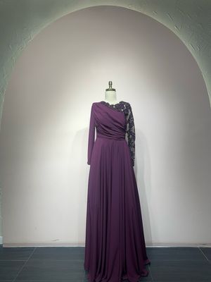 Vestido largo, Morado, Talla 44