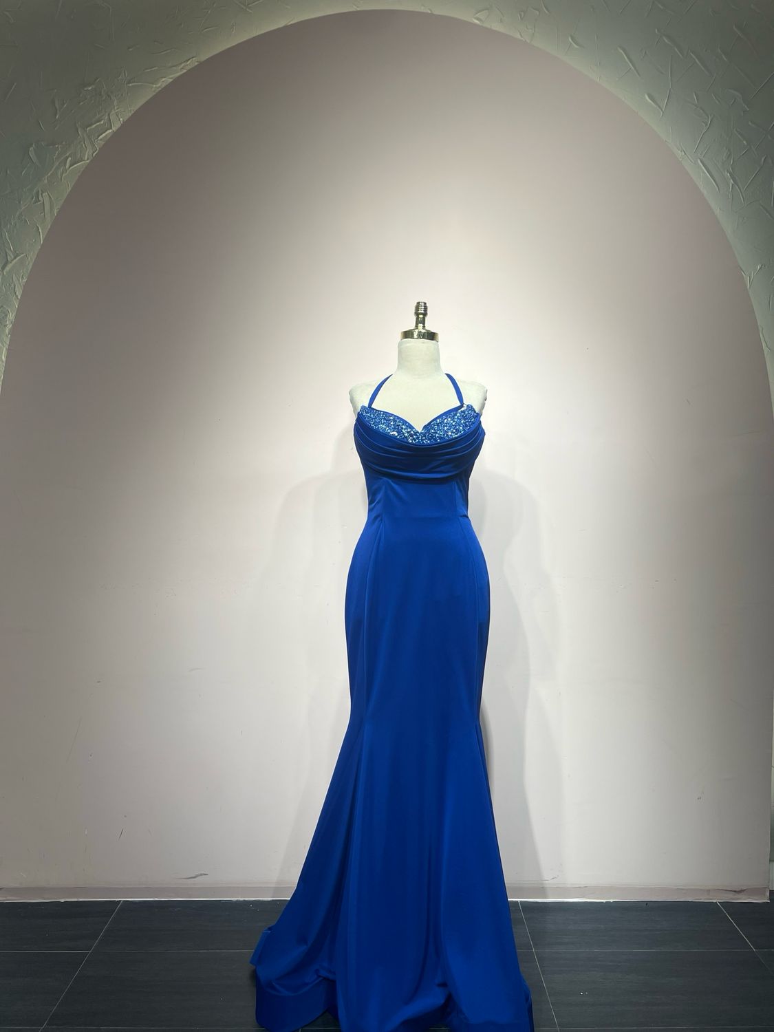 Vestido largo, Azul, Talla 42