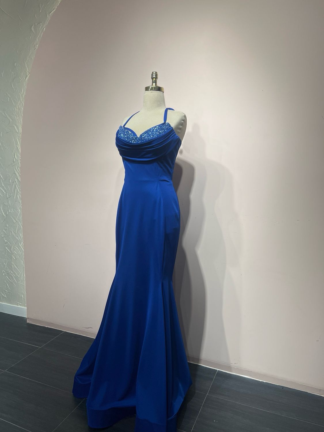 Vestido largo, Azul, Talla 42