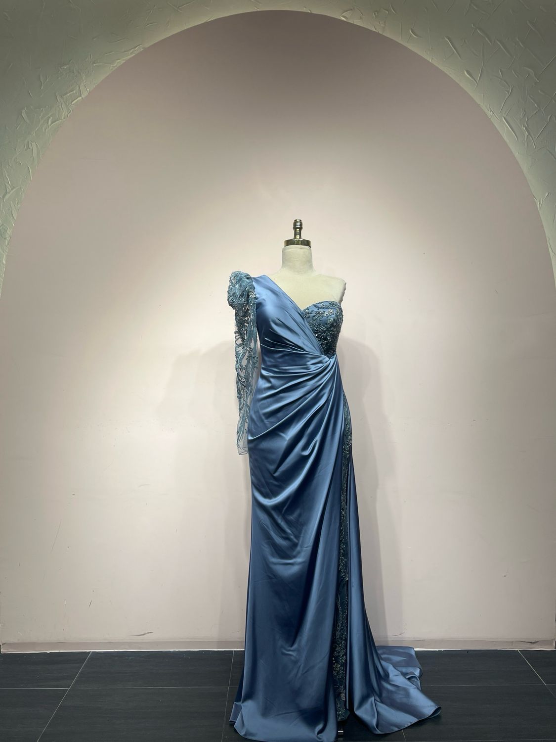 Vestido largo, Índigo, Talla 44