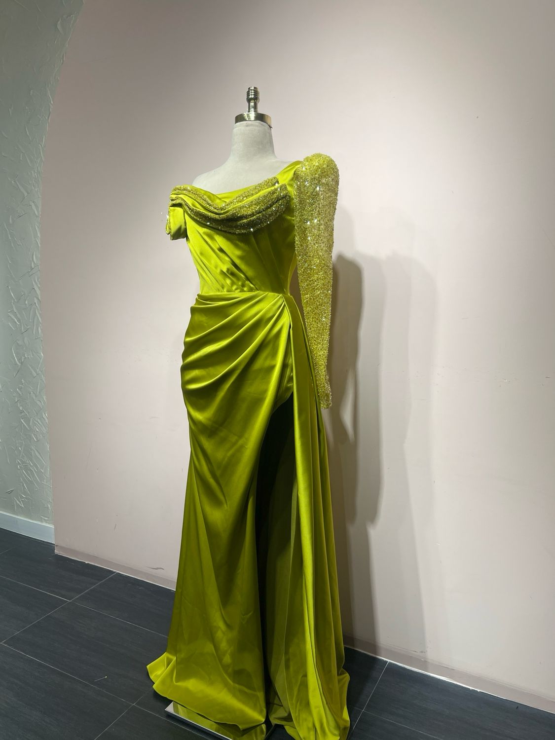 Vestido largo, Verde, Talla 44