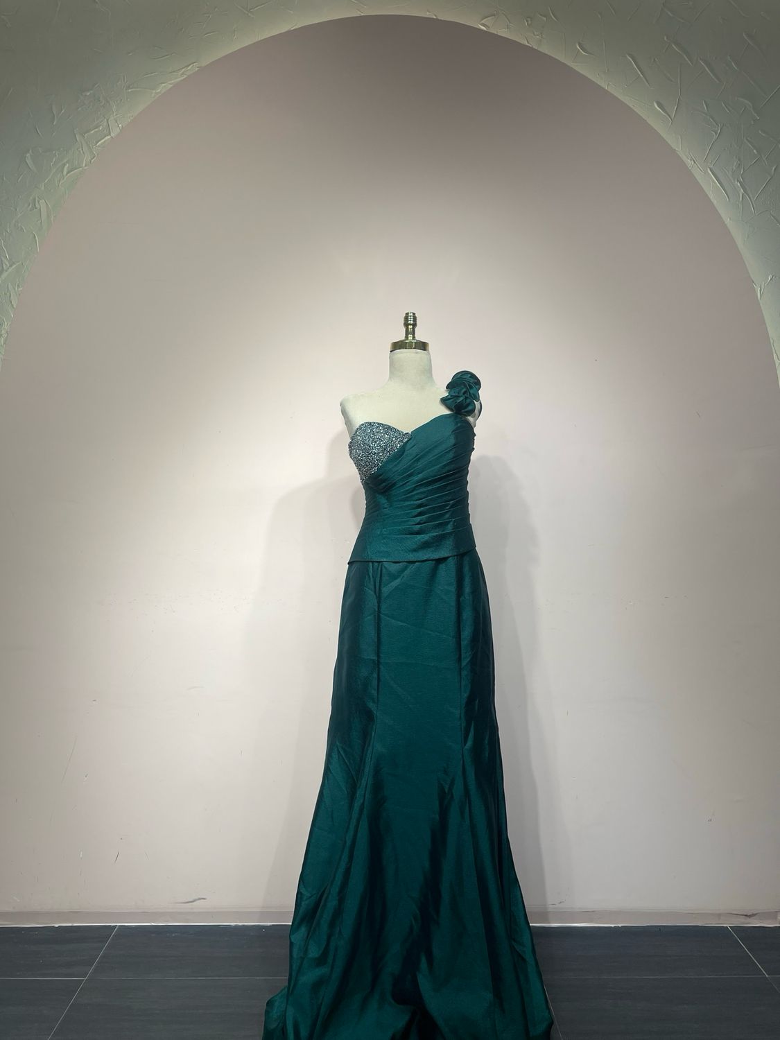 Vestido largo, Verde, Talla 46