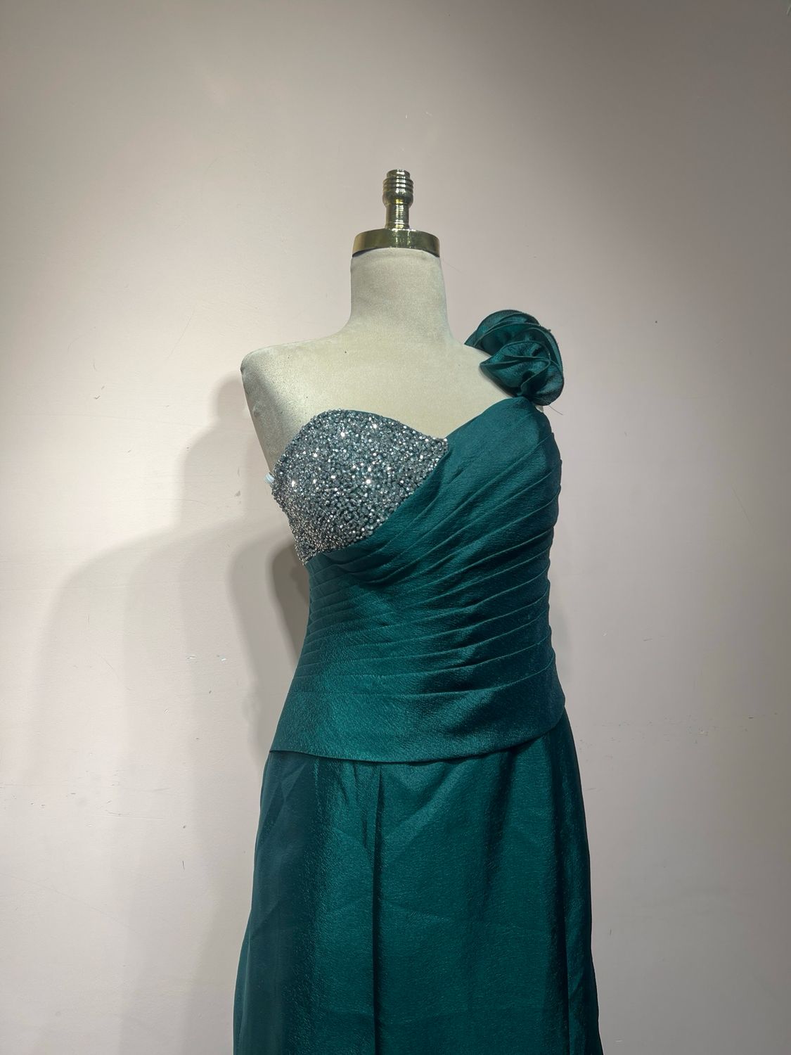 Vestido largo, Verde, Talla 46