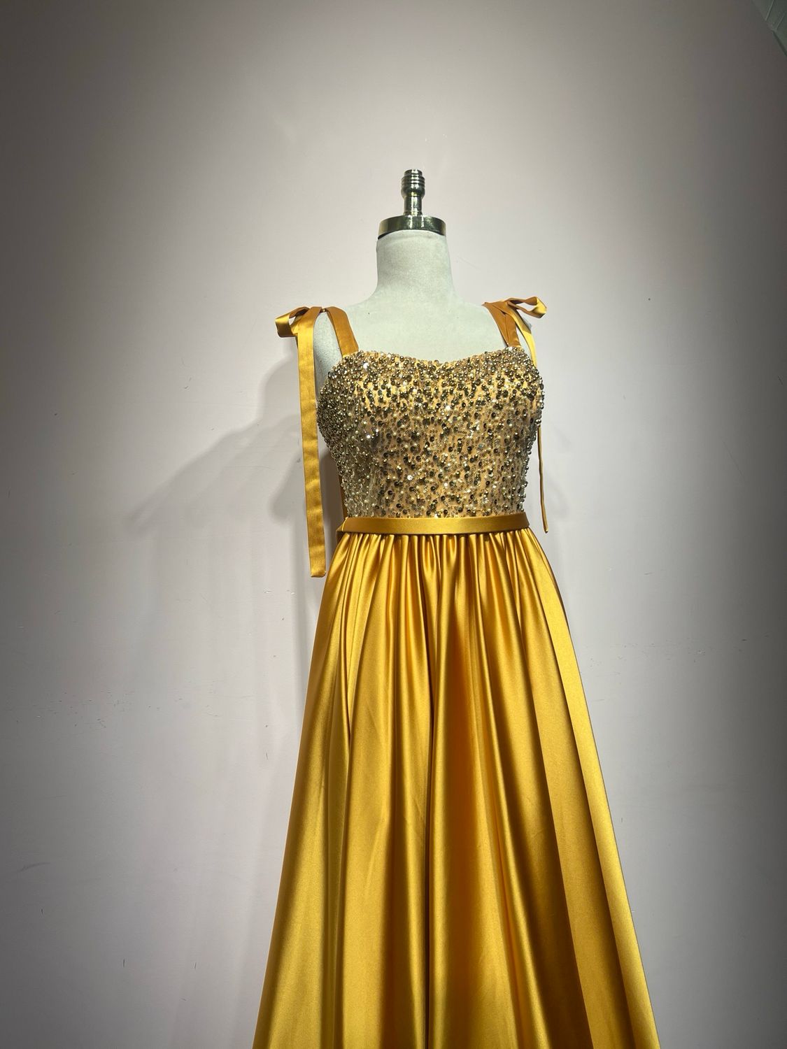 Vestido largo, Amarillo, Talla 44