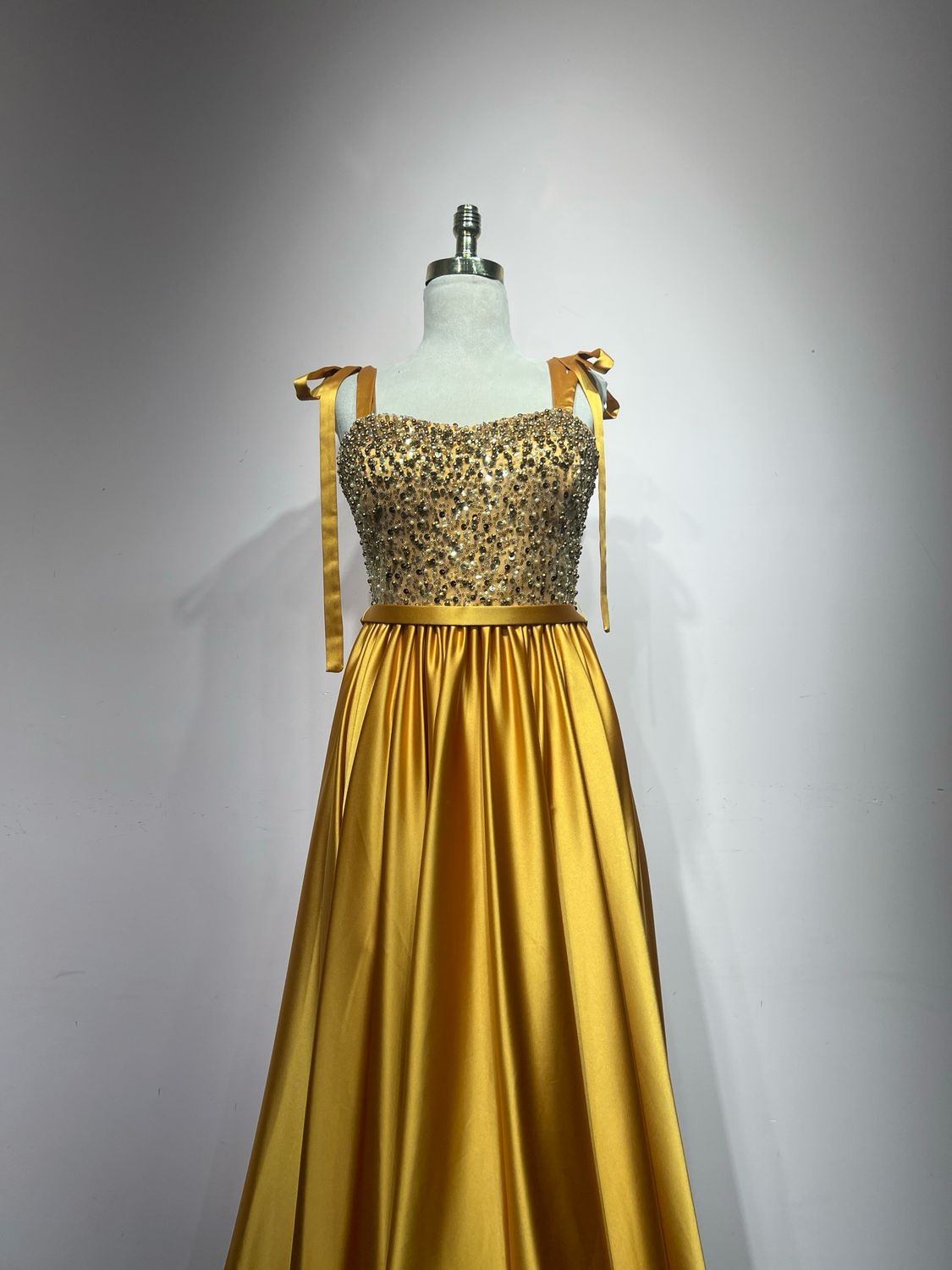 Vestido largo, Amarillo, Talla 44