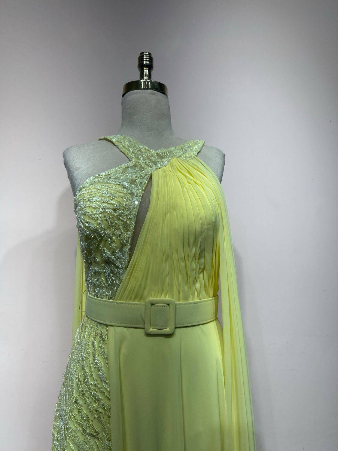 Vestido largo, Amarillo, Talla 12
