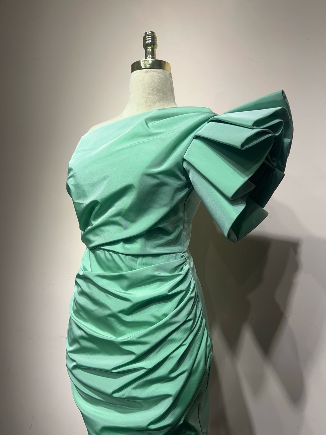 Vestido corto, Verde menta, Talla 42