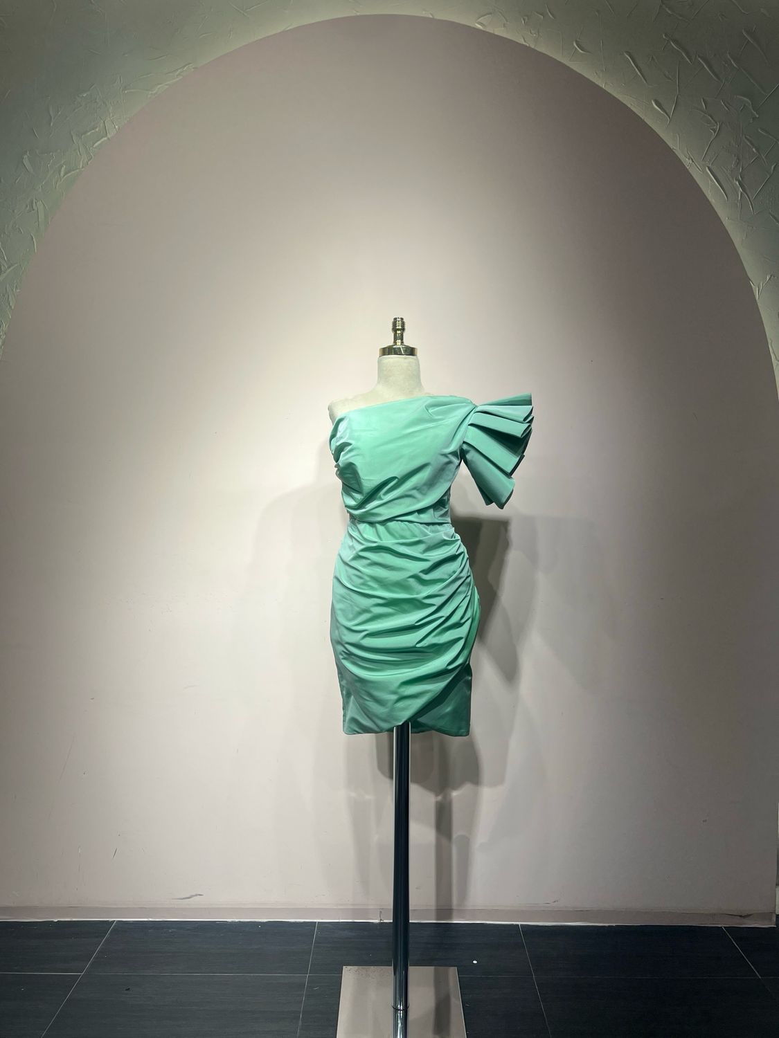 Vestido corto, Verde menta, Talla 42