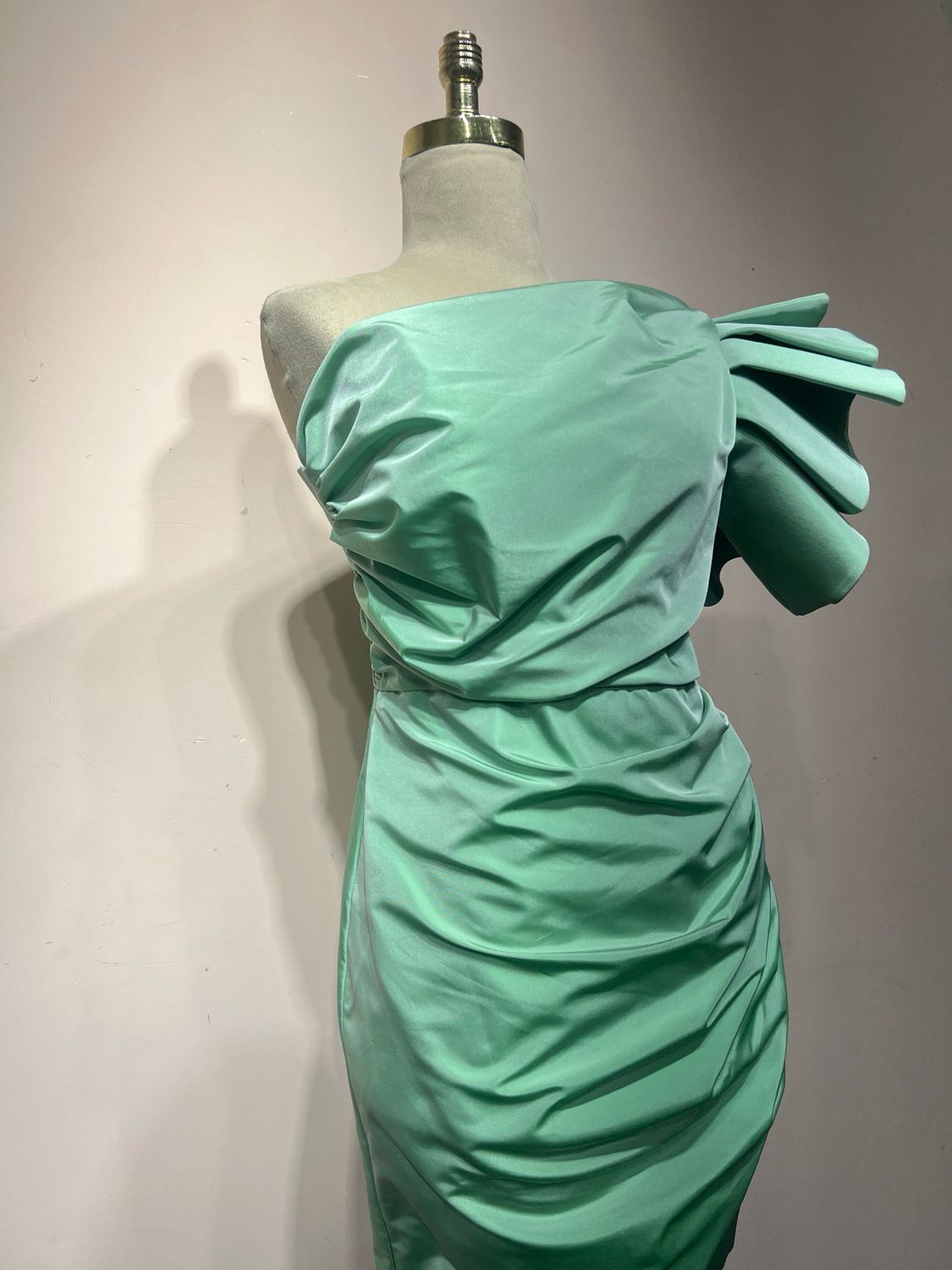 Vestido corto, Verde menta, Talla 42