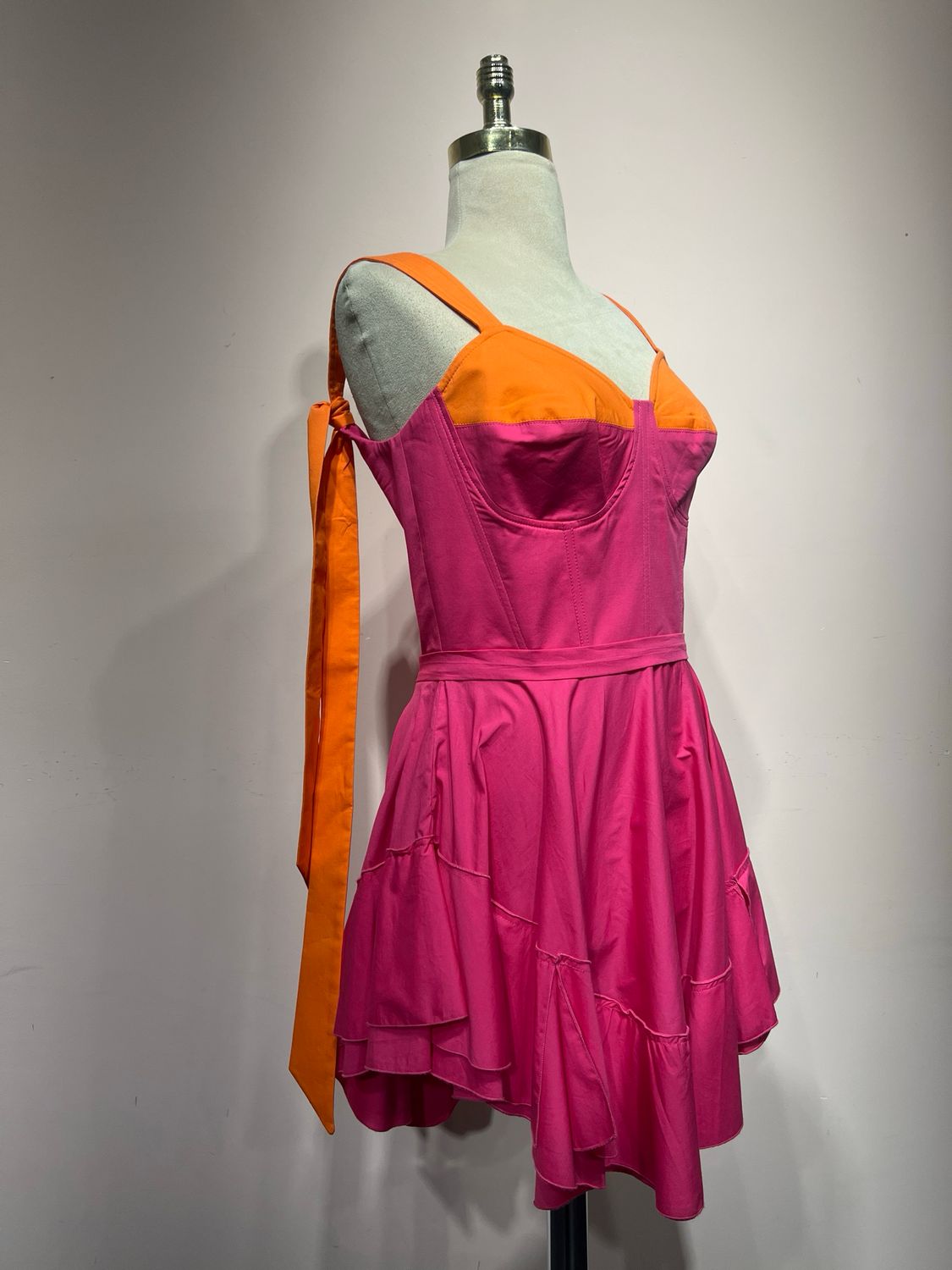 Vestido corto, Fucsia, Talla 42