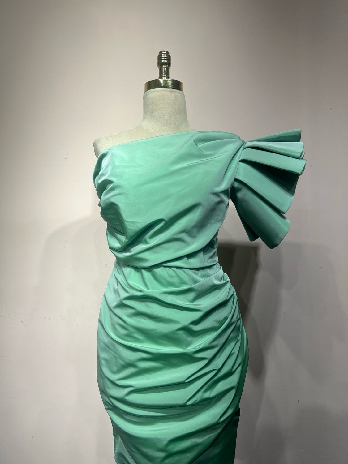 Vestido corto, Verde menta, Talla 42