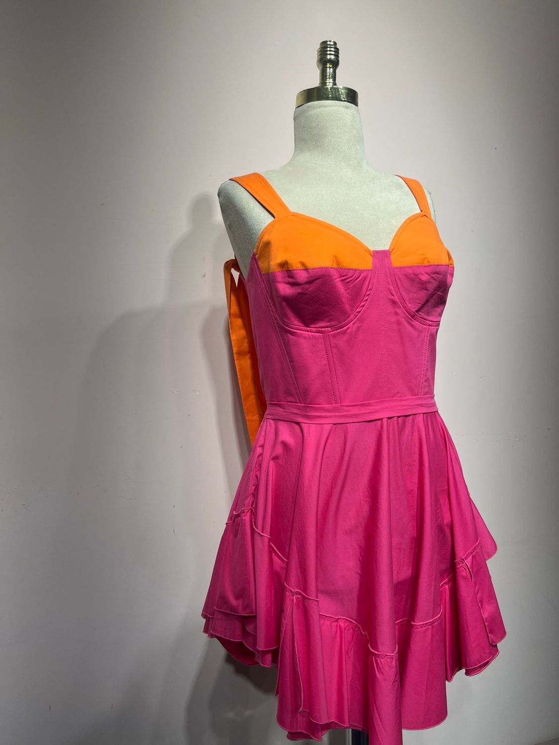 Vestido corto, Fucsia, Talla 42