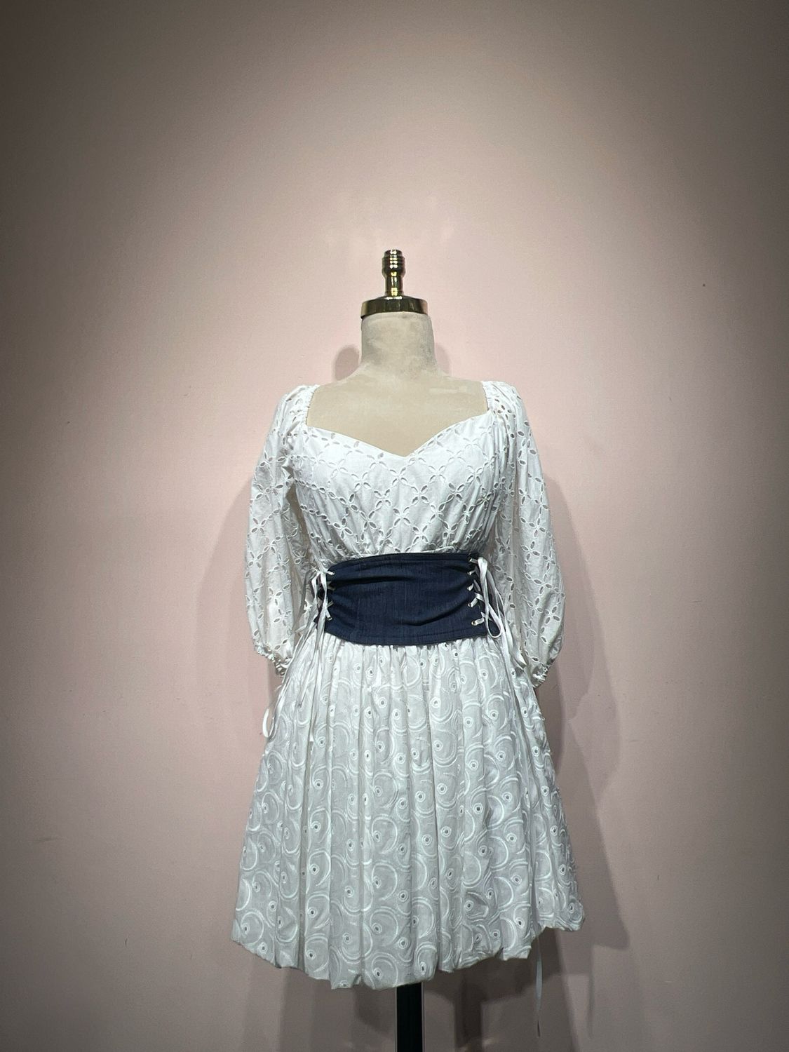 Vestido corto, Blanco, Talla 42