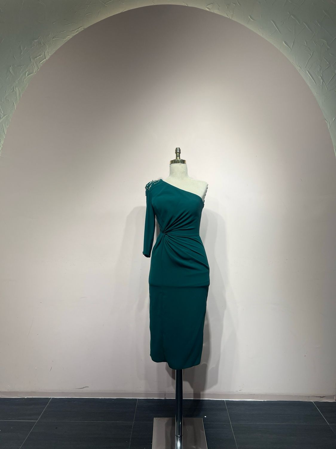 Vestido corto, Verde, Talla 38