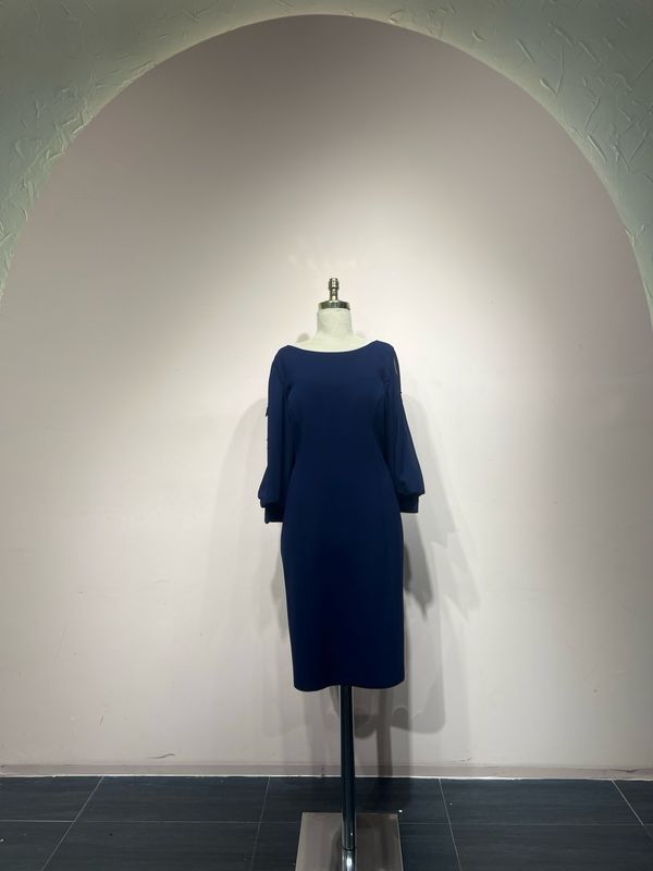 Vestido corto, Azul,
