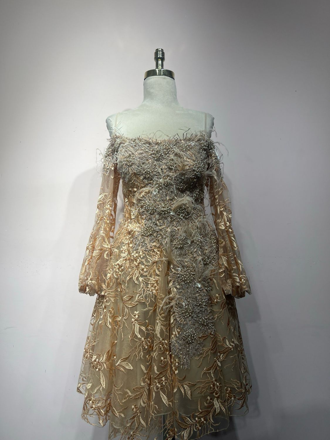 Vestido corto, Peach, Talla 40