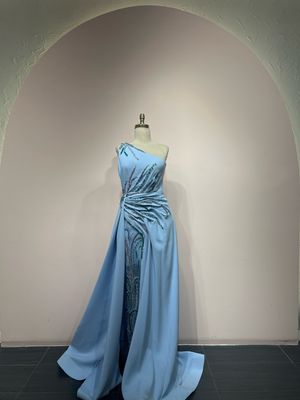 Vestido largo, Celeste, Talla 44 Vestido largo, Celeste, Talla 44