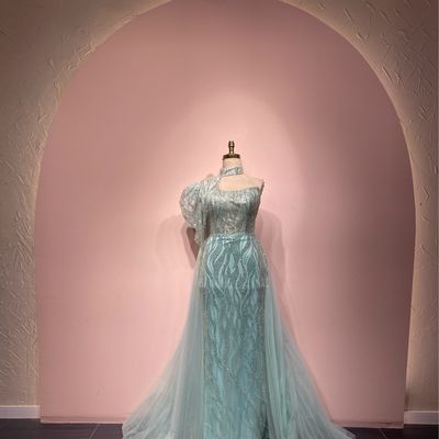 Vestido largo - Verde menta - talla 10