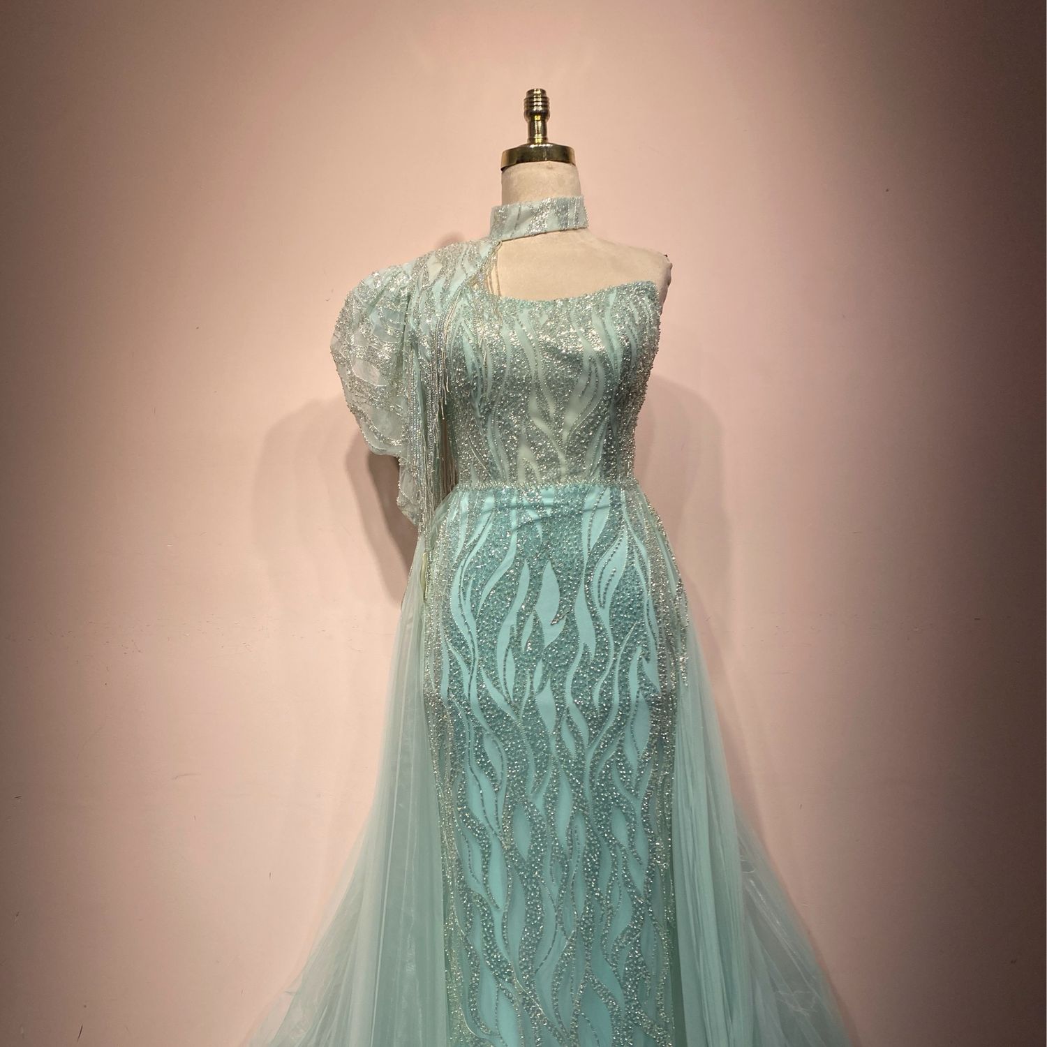 Vestido largo - Verde menta - talla 10