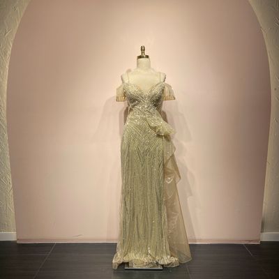 Vestido largo - Crema - talla 44
