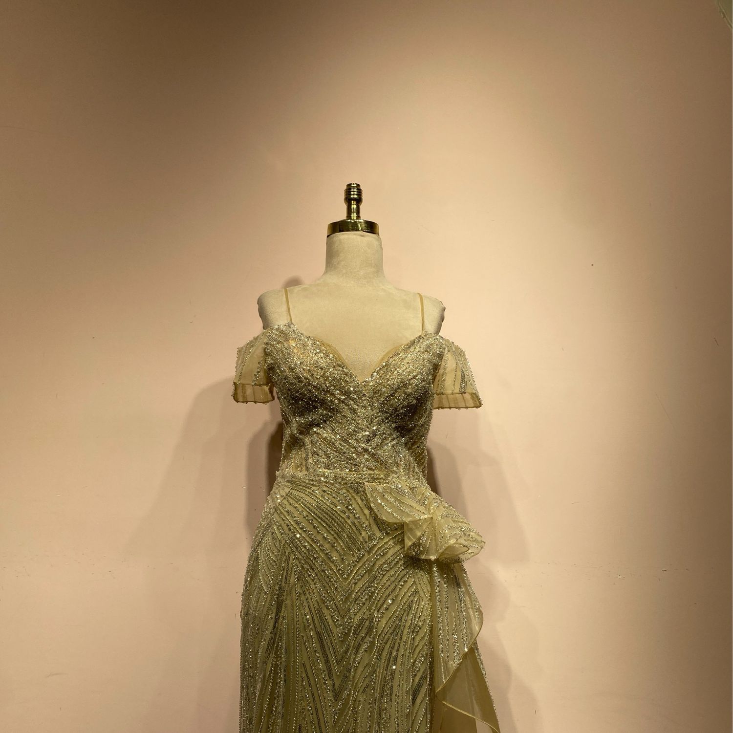 Vestido largo - Crema - talla 44