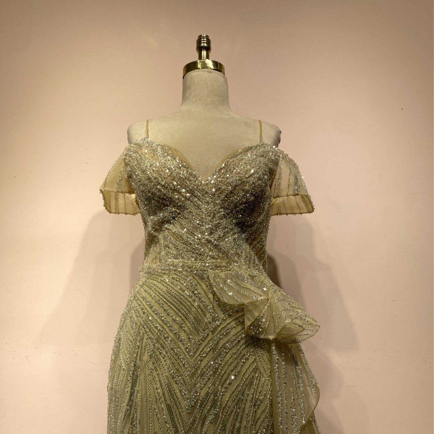 Vestido largo - Crema - talla 44