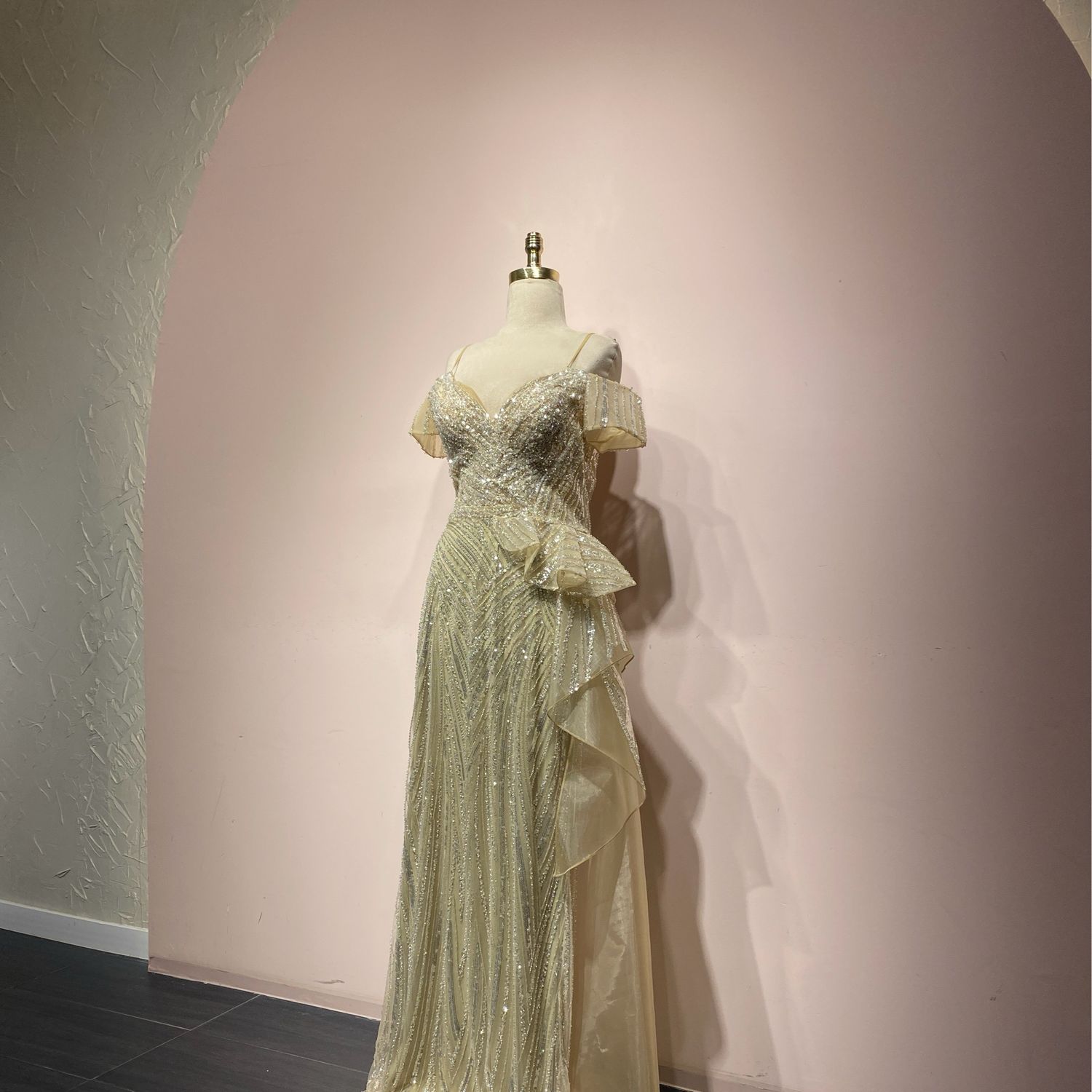 Vestido largo - Crema - talla 44