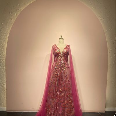 Vestido largo - Rosado - talla 44