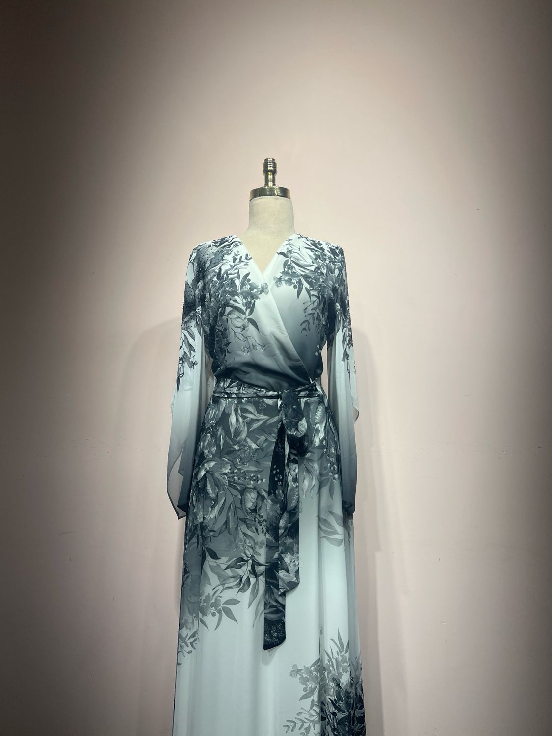 Vestido largo - Negro/Blanco - talla 44