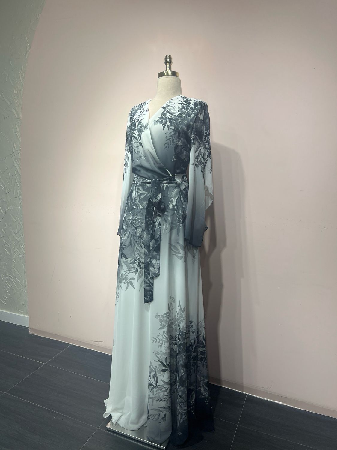 Vestido largo - Negro/Blanco - talla 44