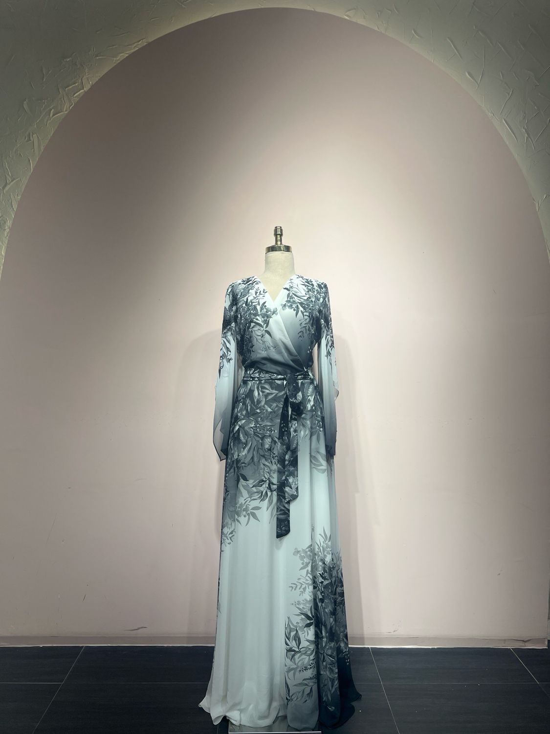 Vestido largo - Negro/Blanco - talla 44