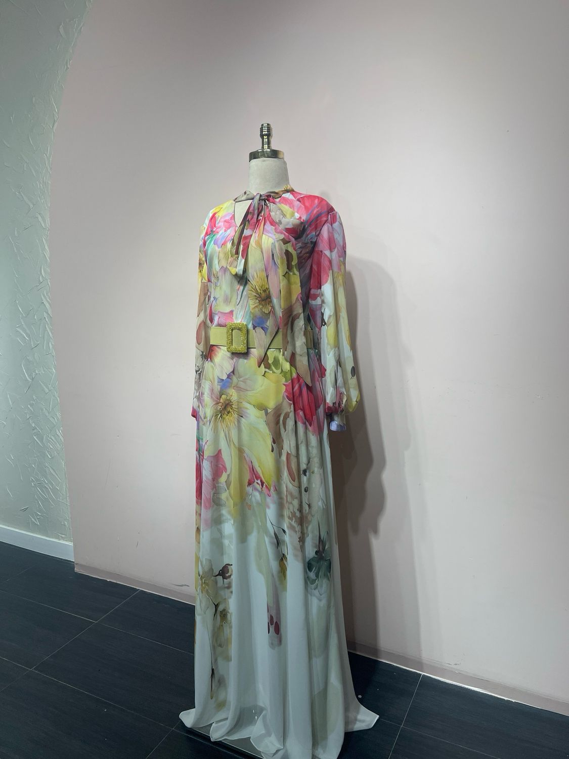 Vestido largo - Amarillo - talla 50