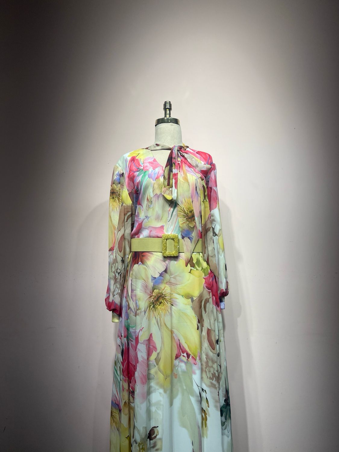 Vestido largo - Amarillo - talla 50
