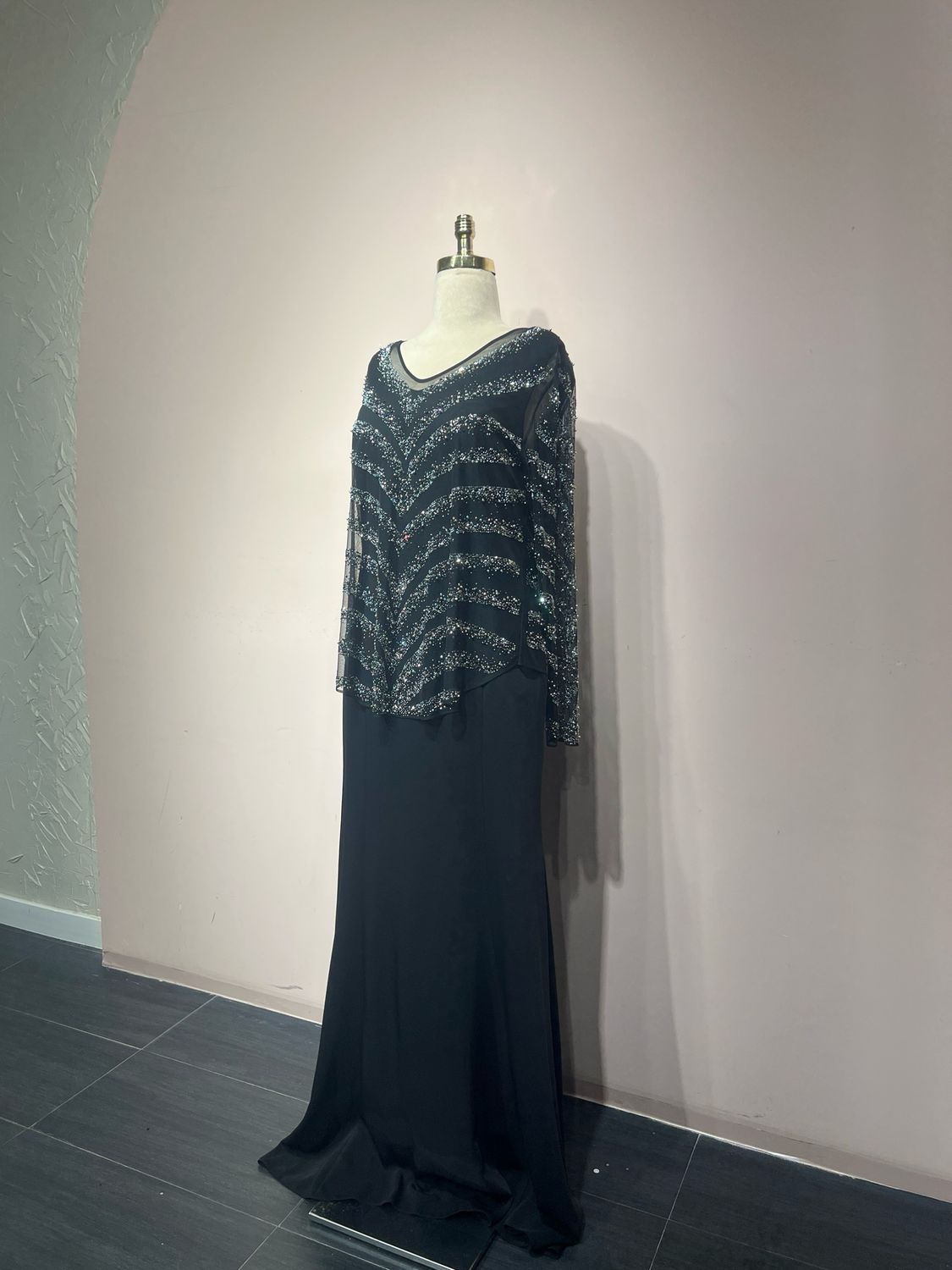 Vestido largo - Negro - talla 44
