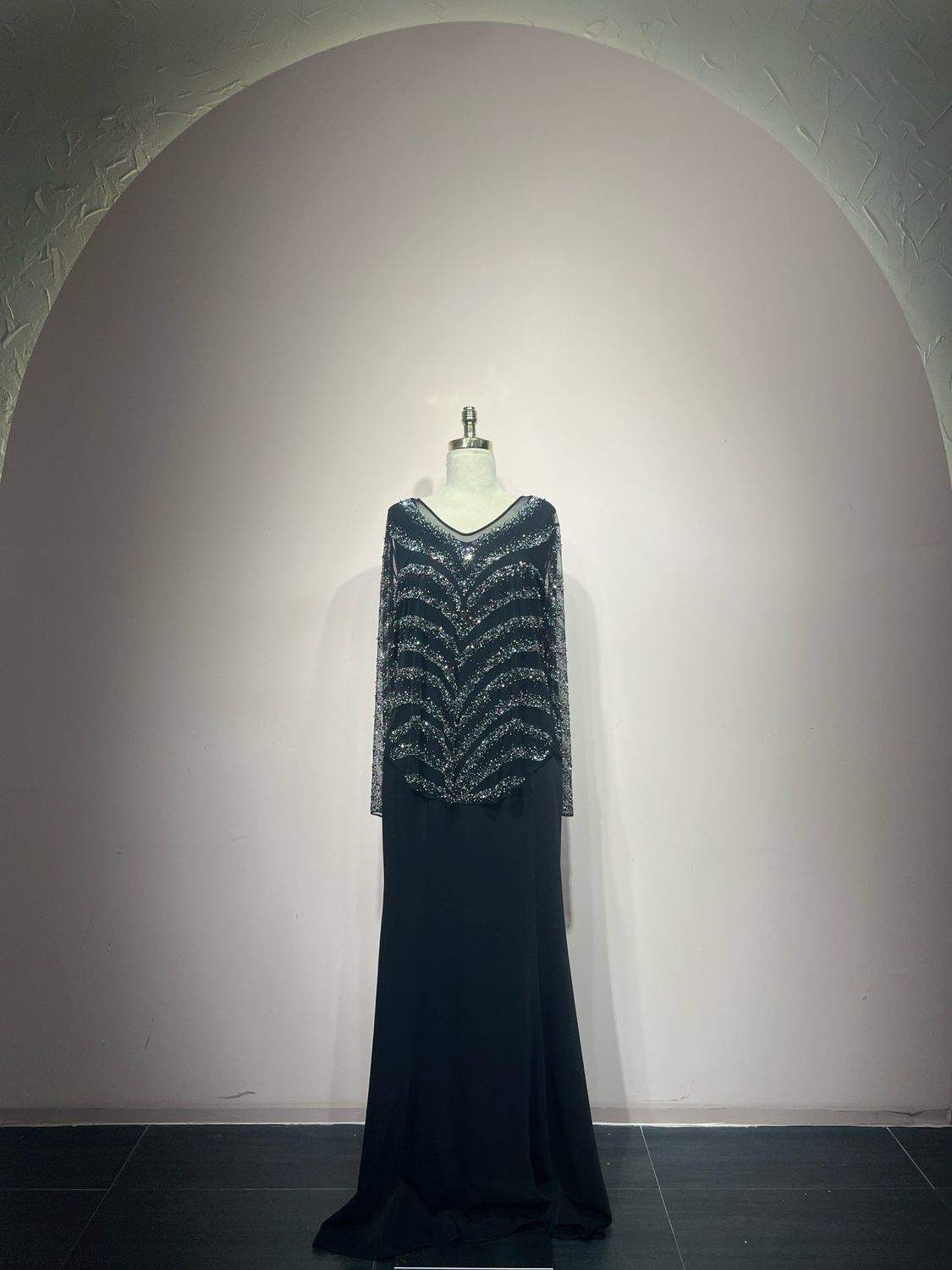 Vestido largo - Negro - talla 44