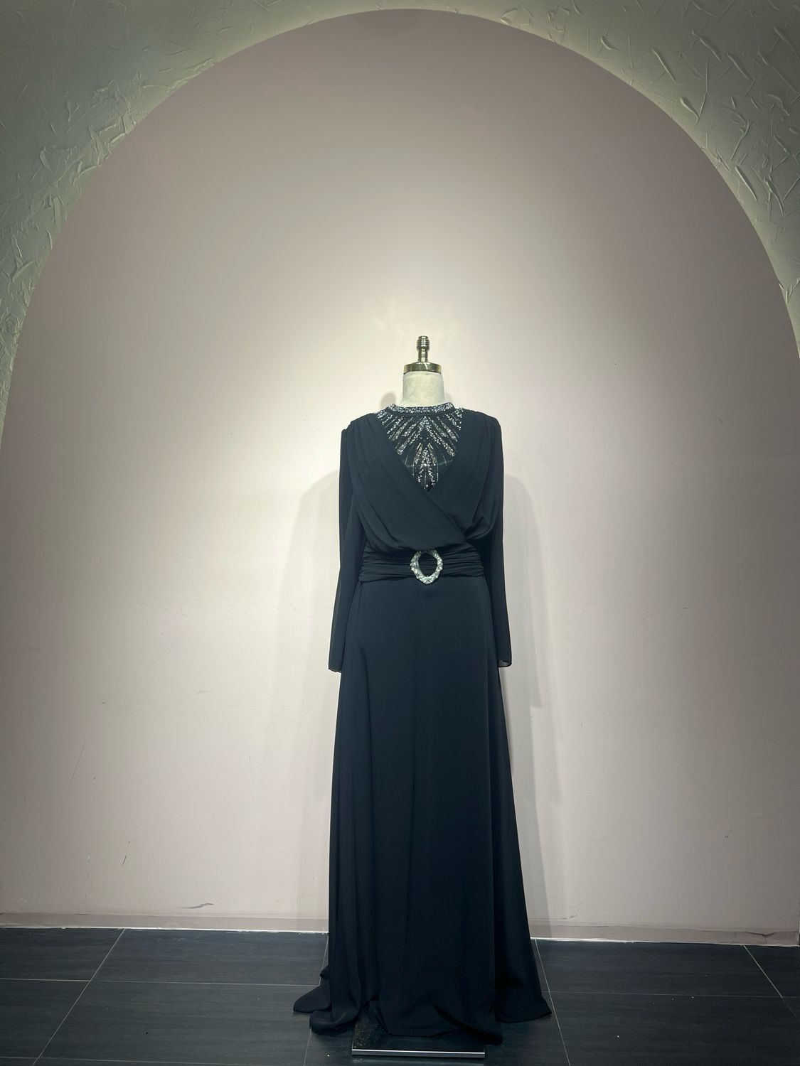 Vestido largo - Negro - talla 48