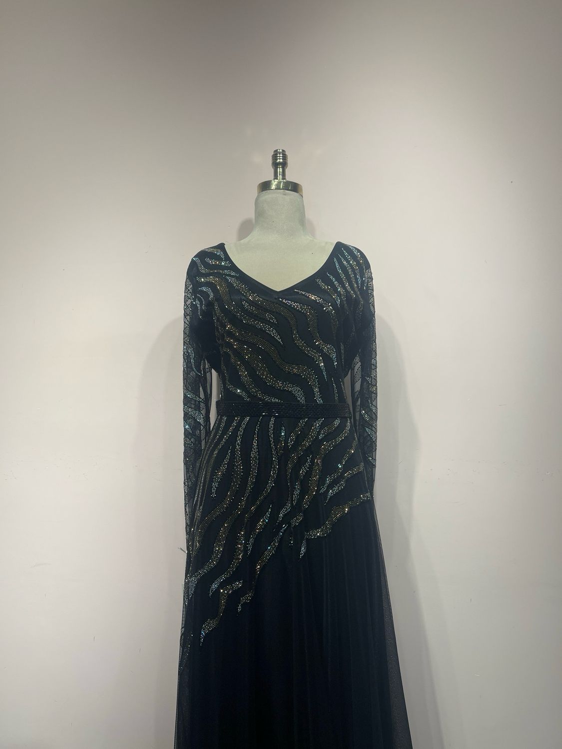 Vestido largo - Negro - talla 46