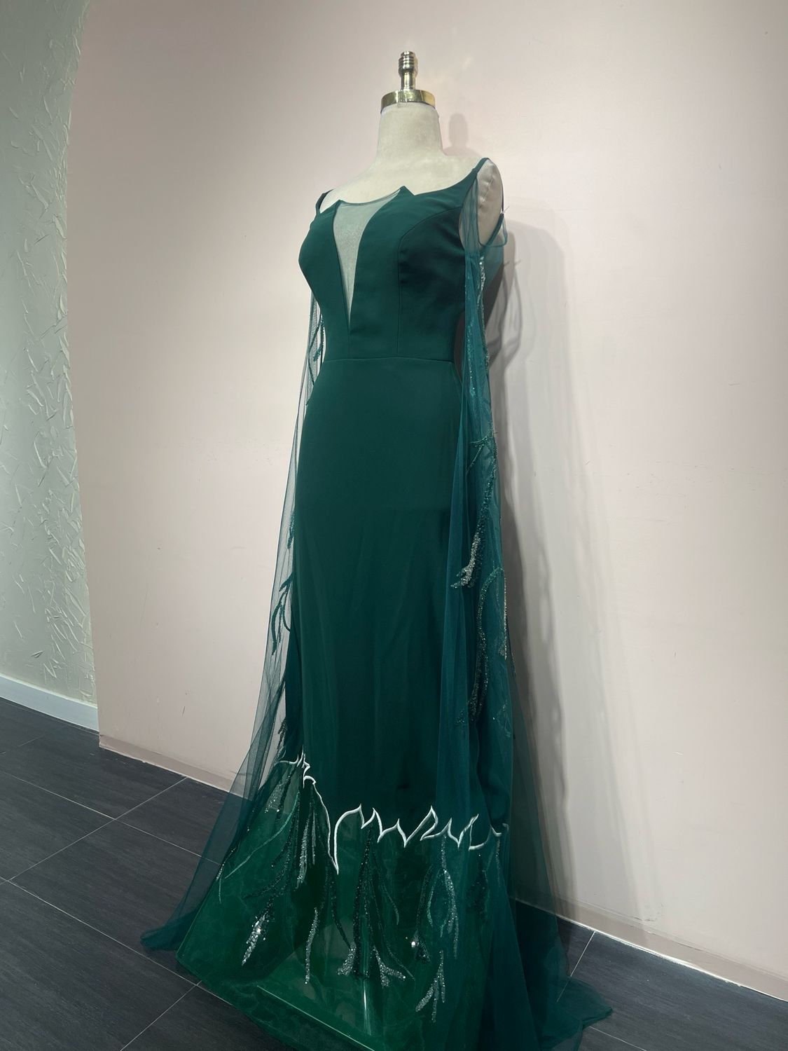 Vestido largo - Verde - talla 38